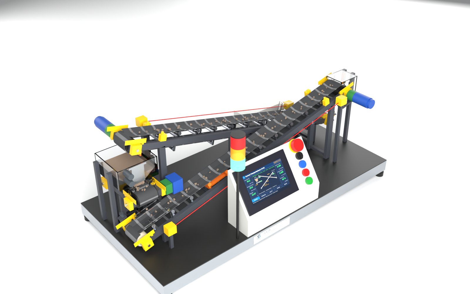 CV-01 · Sistema de correas transportadoras — vista general